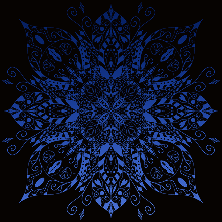 blue mandala design